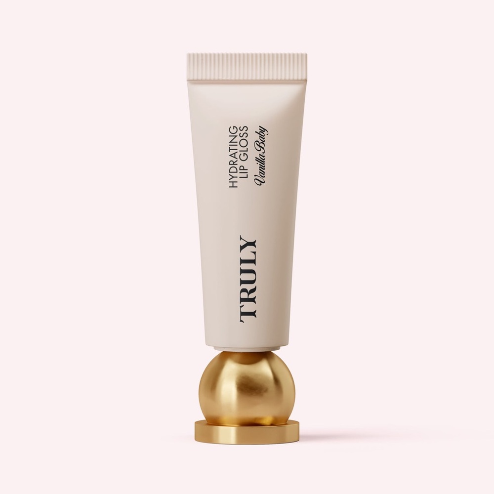 TRULY Vanilla Baby Peptide Lip Gloss Vanilla Baby Shade Nude Pink Tube